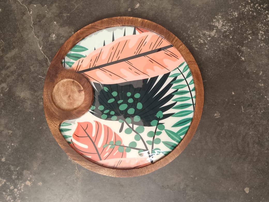 Artisan Bloom round plate
