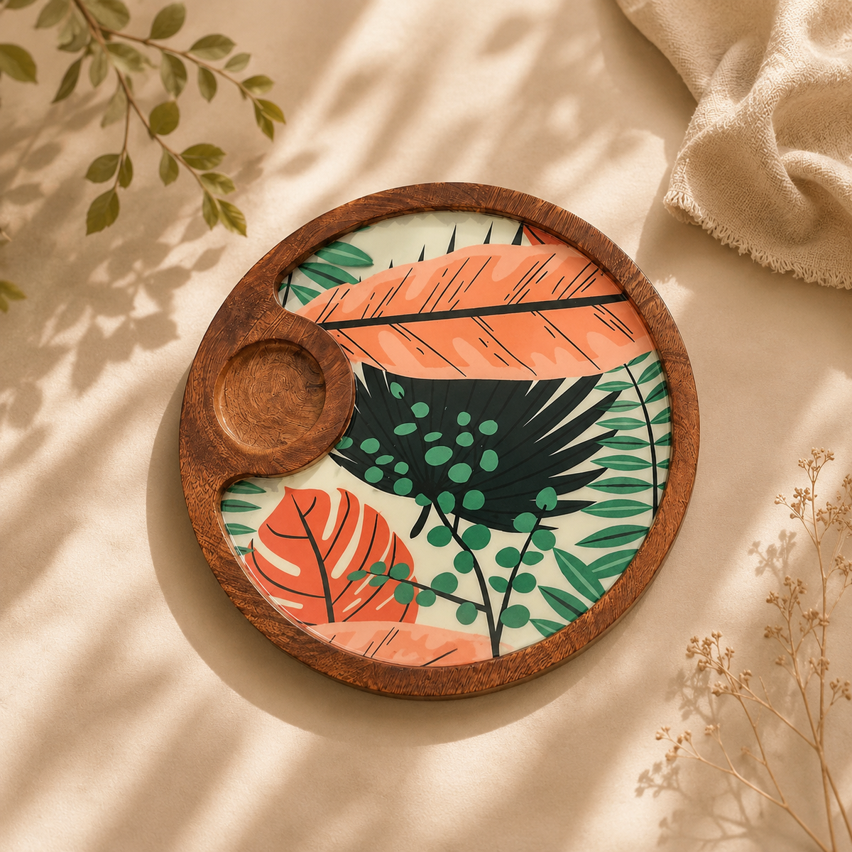 Artisan Bloom round plate