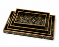 Black Bird Tray Set