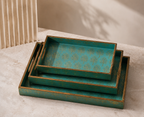 Blue Tree Tray Set