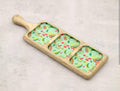 Botanical Mosaic 3 platter - green