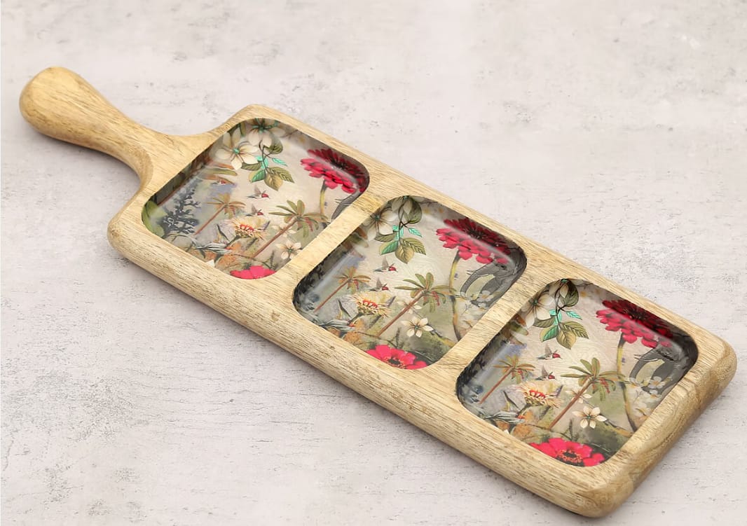 Botanical Mosaic 3 platter