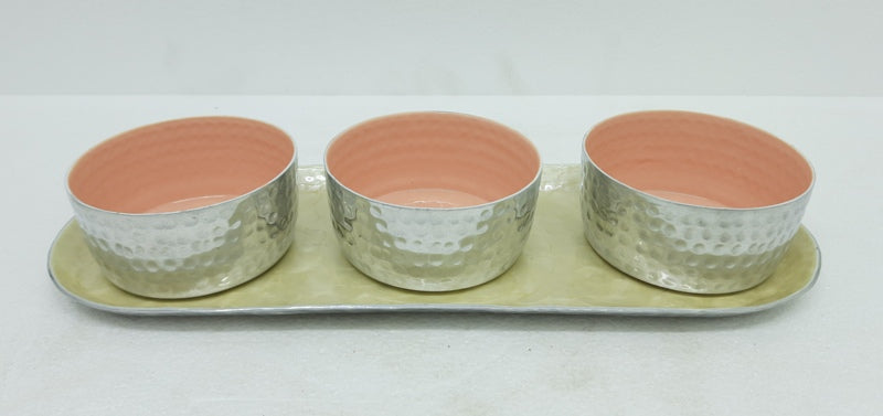 Brass Beige Serveware Set