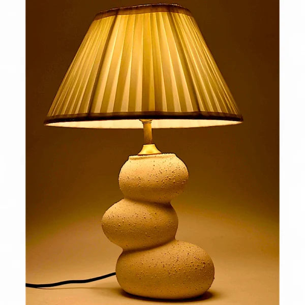 Cream Pebble Ceramic Table Lamp