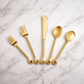 Curved Golden Spoon Set