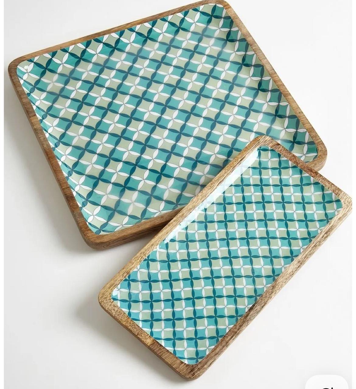 Eden Mosaic blue platter