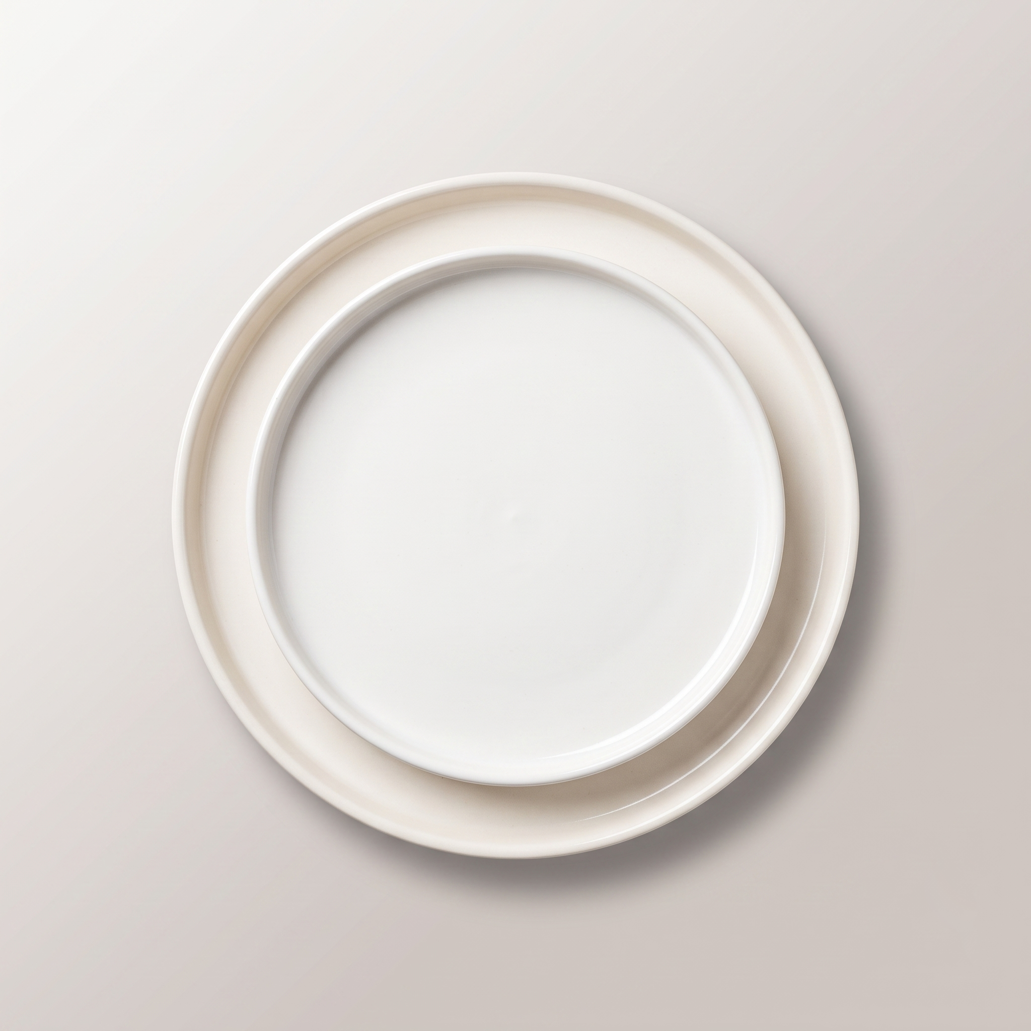 Edged White Thali Plate