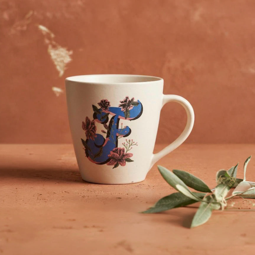 Floral Alphabet Cups