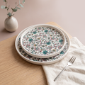 Floral Detail Plate Blue