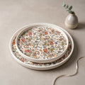 Floral Detail Plate Red