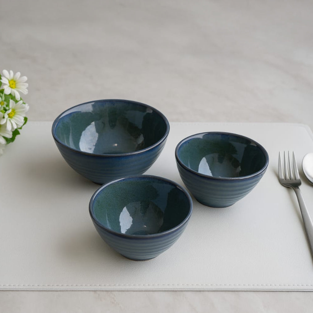 The Deep Ribbed Nesting Bowls