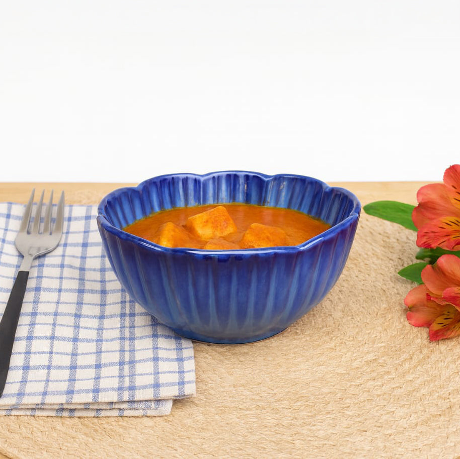 The Royal Cobalt Petal Bowl