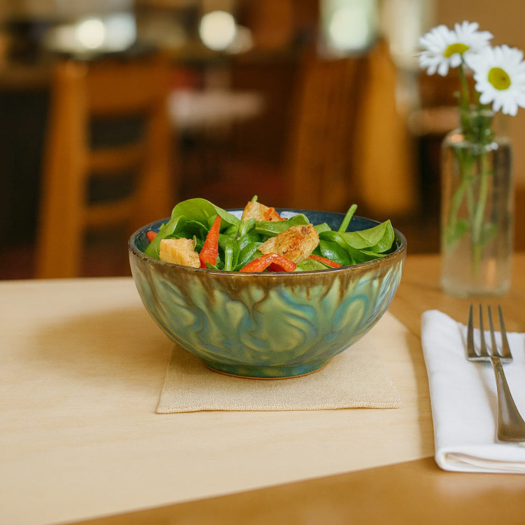 The Forest Drip-Glaze Rustic Bowl