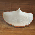Ivory edge leaf platter