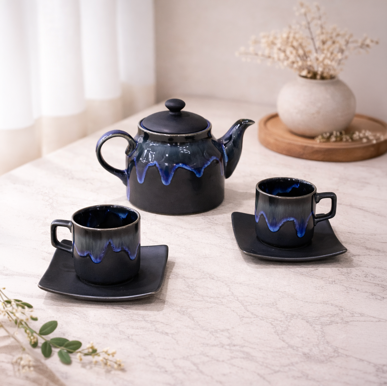 Midnight Cascade Tea Set