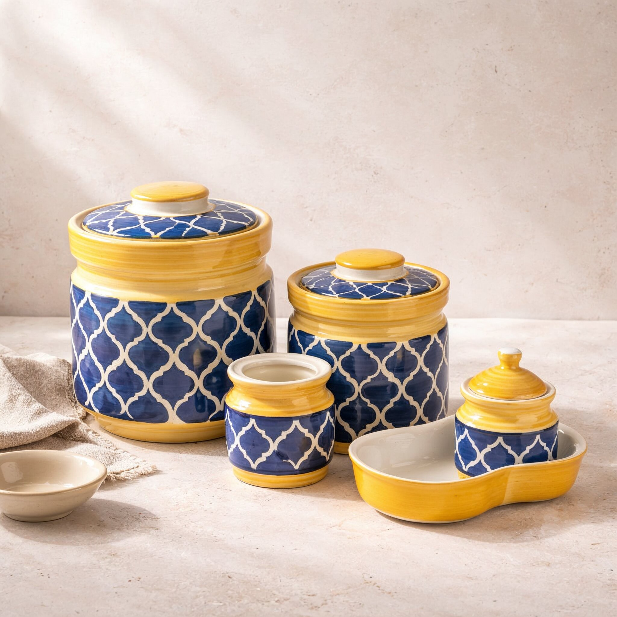 Moroccan Ceramic Multipurpose Jar set