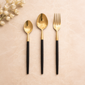Premium Gold Black Spoon Folk