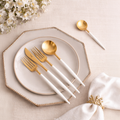 Premium Gold White Spoon Folk