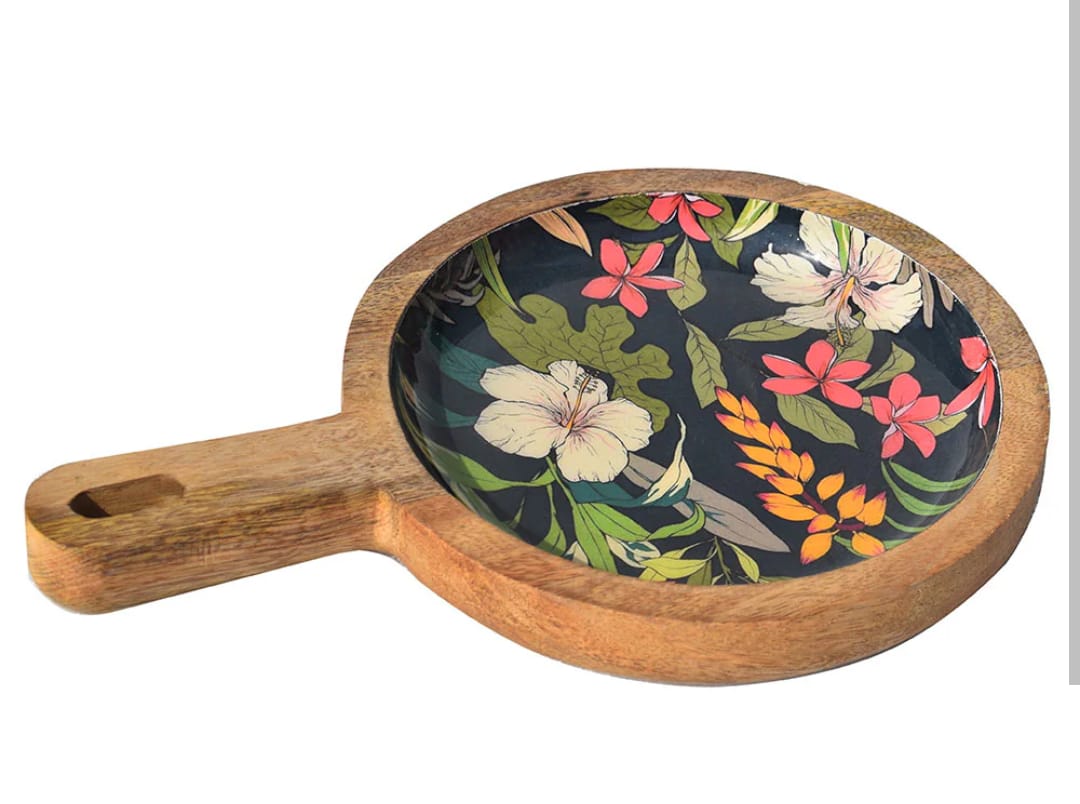Rustic Bloom Round Plate