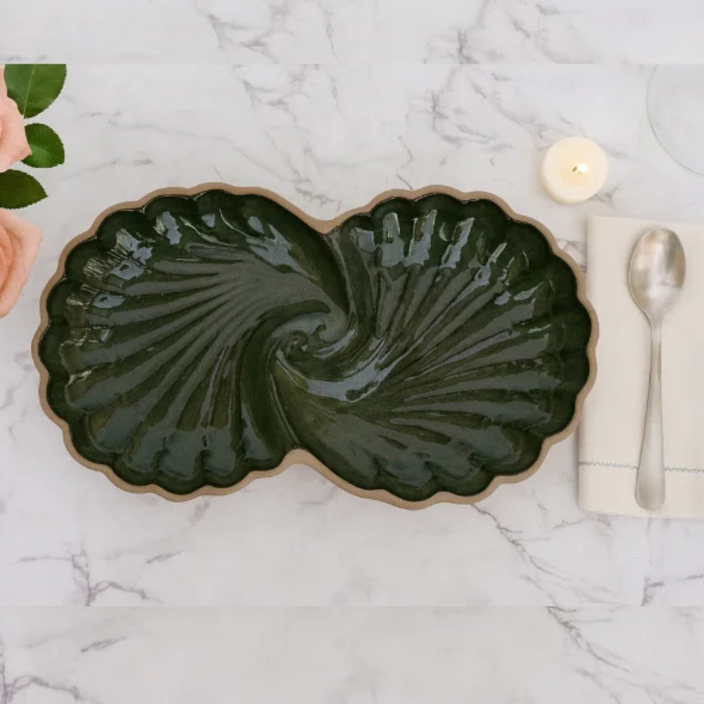 Dual Shaped Leaf Platter