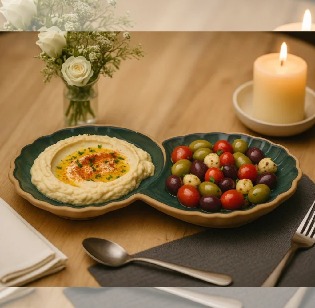 Dual Shaped Leaf Platter
