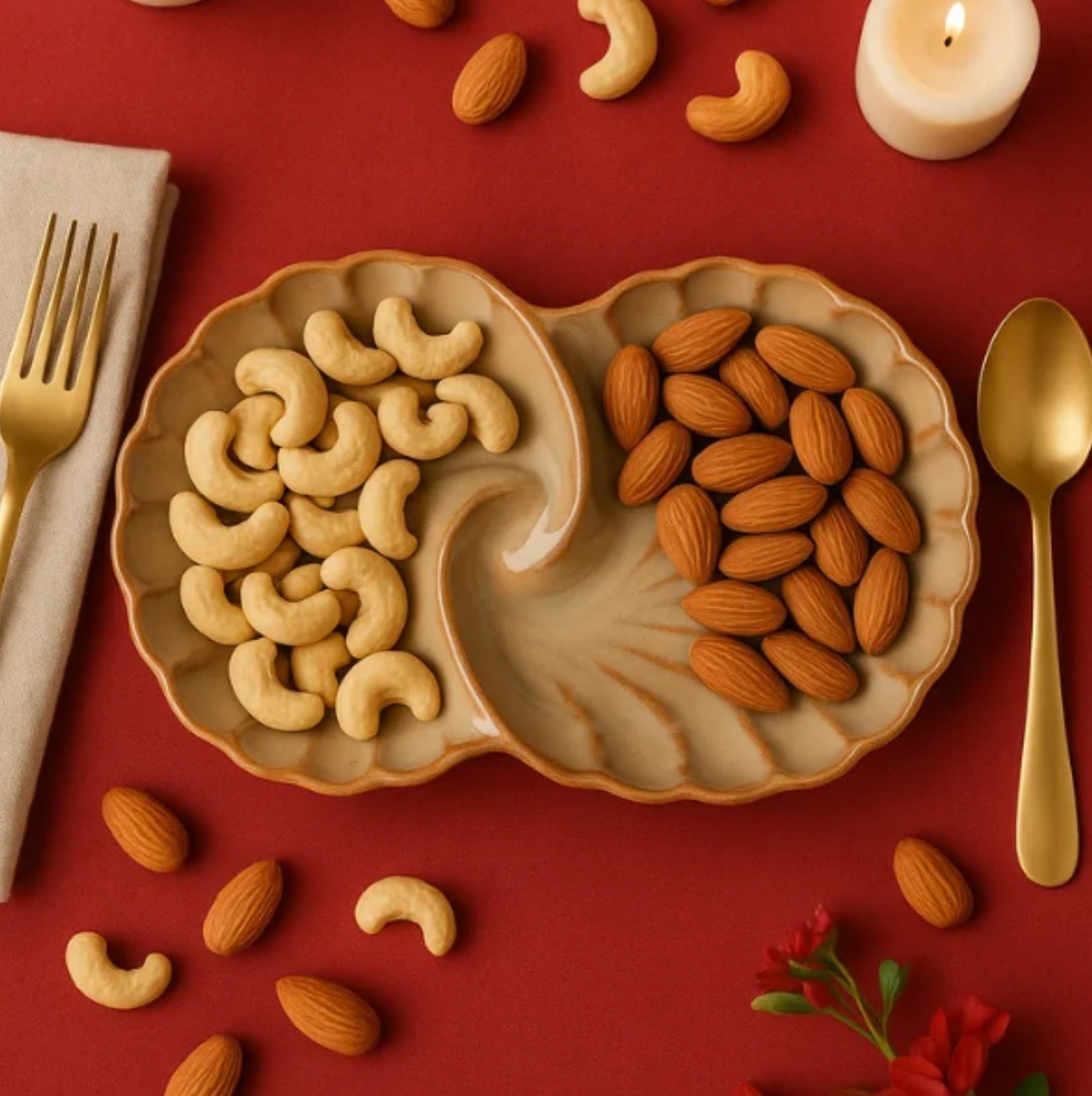 Dual Shaped Leaf Platter