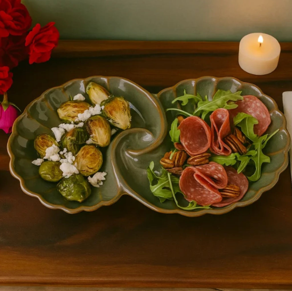 Dual Shaped Leaf Platter