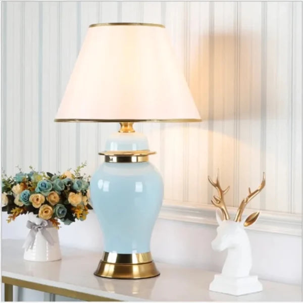 Sea Blue Ceramic Table Lamp