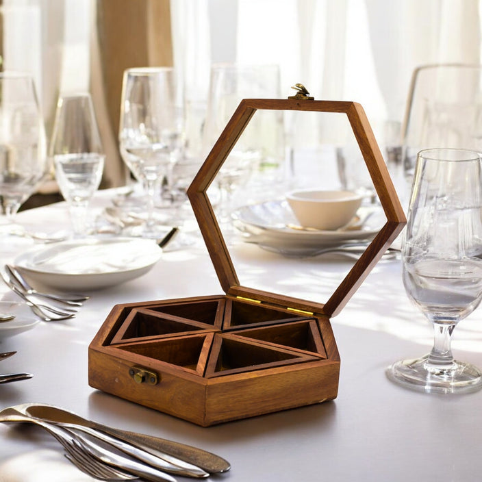 Wooden Spice Box